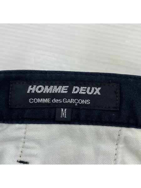 COMME des GARCONS HOMME DUEX コットンスラックス DR-P051 黒 (M)