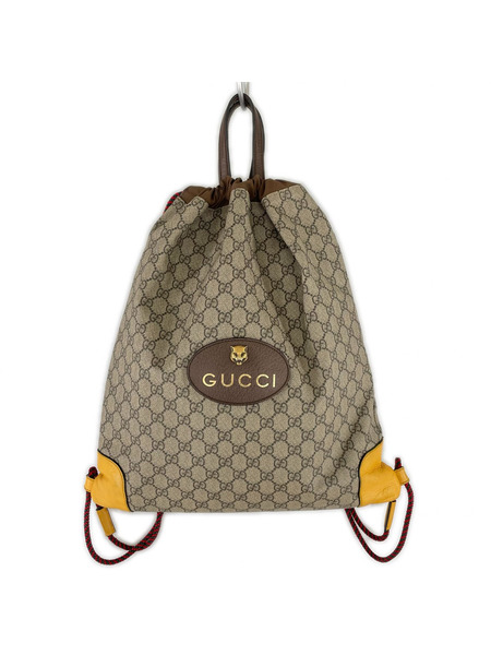 リュックサック・バックパック グッチ GGスプリーム キャットヘッド ドローストリング バックパック