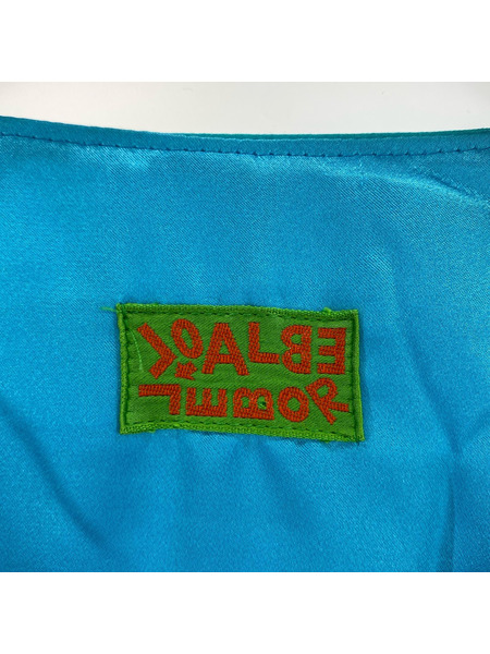 ノースリーブワンピース olleborebla オジサン 総柄 BLU