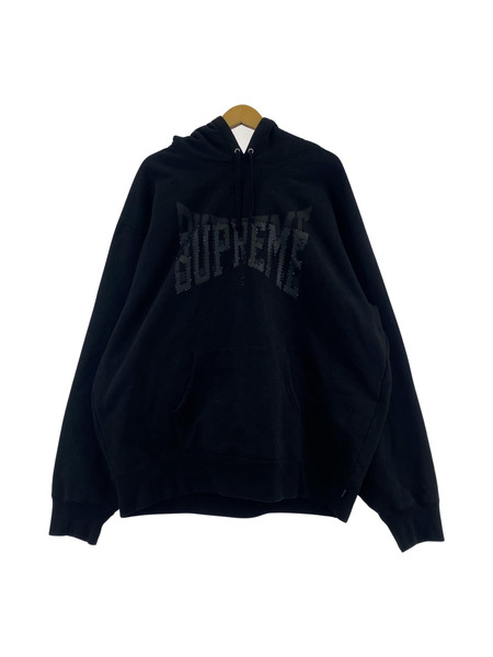 Supreme 22FW Rhinestone Shadow Hooded Sweatshirt (XXL) 黒