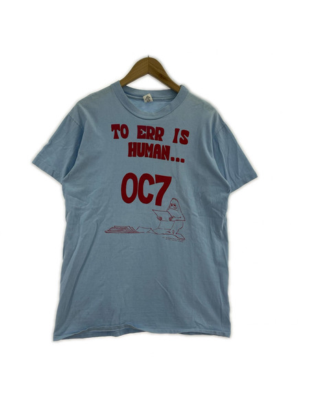 HANES 半袖Tシャツ・カットソー 70s Human SSTEE L ブルー