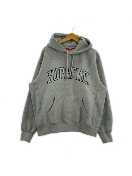 Supreme パーカー グリッターアーチロゴグレー