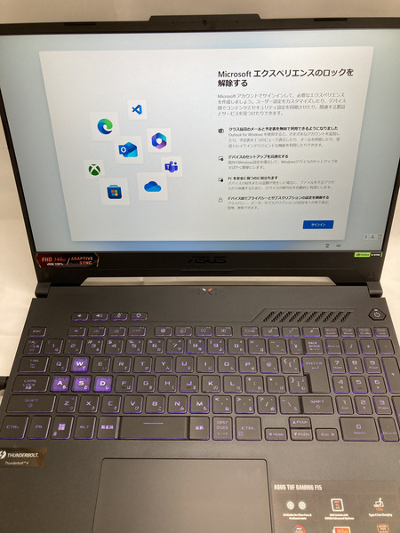 ASUS ゲーミングノート TUF Gaming F15 FX507ZC4 Windows 11