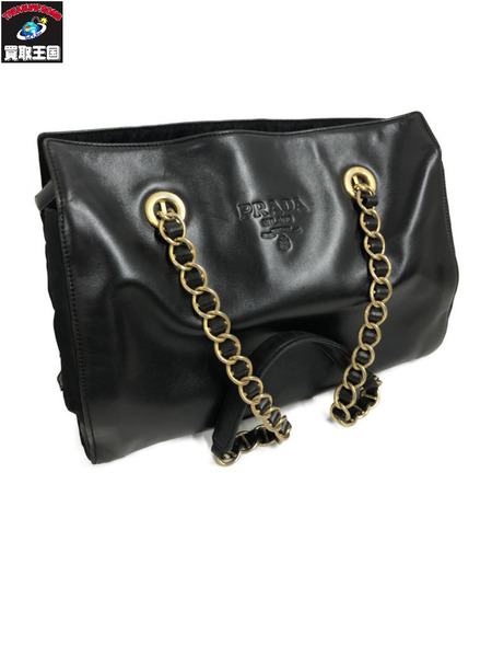 ショルダーバッグ レザーチェーンショルダーバッグ