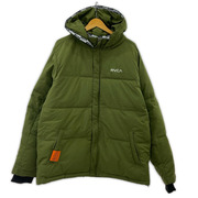 RVCA ダウンジャケット 中綿ジャケット カーキ (M)
