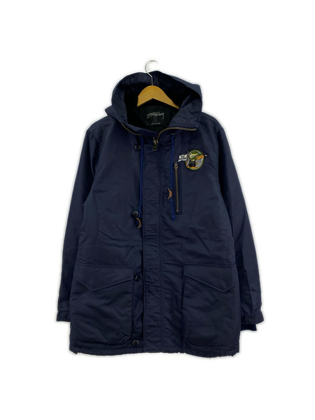 STUSSY ダウンジャケット RAT PATROL モッズコート ネイビー (M)