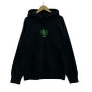Supreme L/S APPLE HOODED SWEATSHIRT BLK (M)