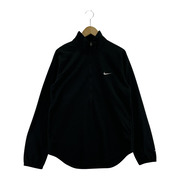 90s NIKE L/S フリースハーフジップ 黒 (M)