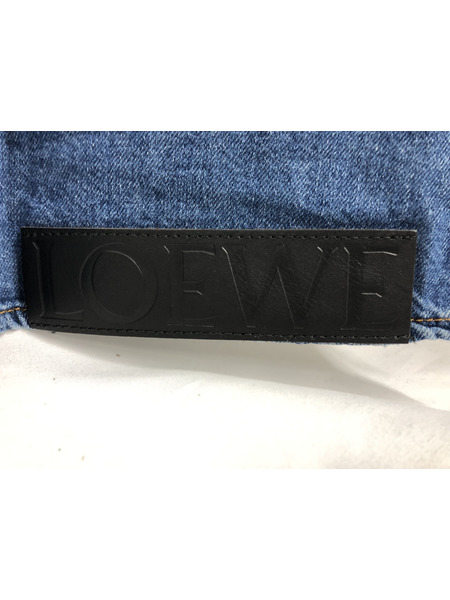 LOEWE/22AW SLANTED WASHED DENIM OVERSHIRT/50