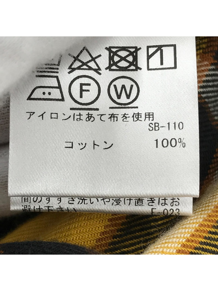 SATURDAYS SURF NYC 半袖シャツ Mixed Plaid Canty SS Shirt/M/イエロー