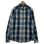 AMIRI Western Plaid Button Down Shirt Blue M 青 MBD09-DIS