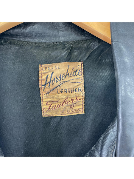 OLD・VINTAGE レザージャケット 50s Taubers プルオーバー ホースハイド 黒 (-)