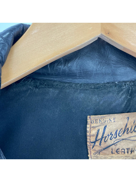 OLD・VINTAGE レザージャケット 50s Taubers プルオーバー ホースハイド 黒 (-)