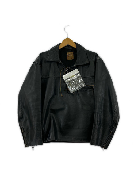 OLD・VINTAGE レザージャケット 50s Taubers プルオーバー ホースハイド 黒 (-)