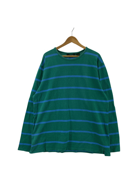 90s J.CREW L/S 鹿ノ子ボーダー コットンカットソー USA製 巨人タグ (L)