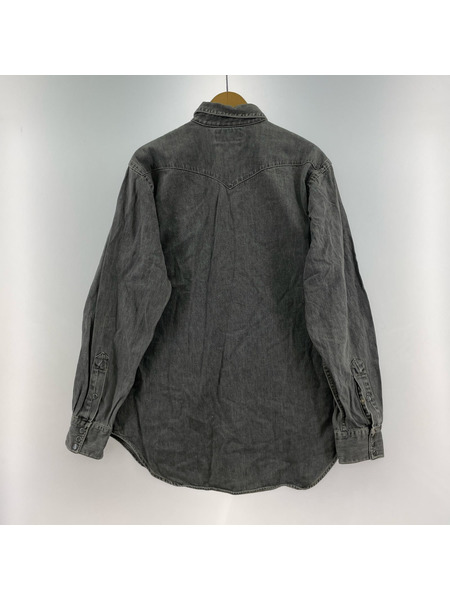 RRL 長袖シャツ 3ツ星タグ デニム ウエスタンシャツ M GRY