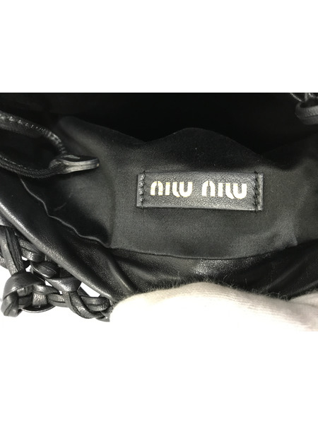 Miu Miu メッシュハンドバッグ/BLK