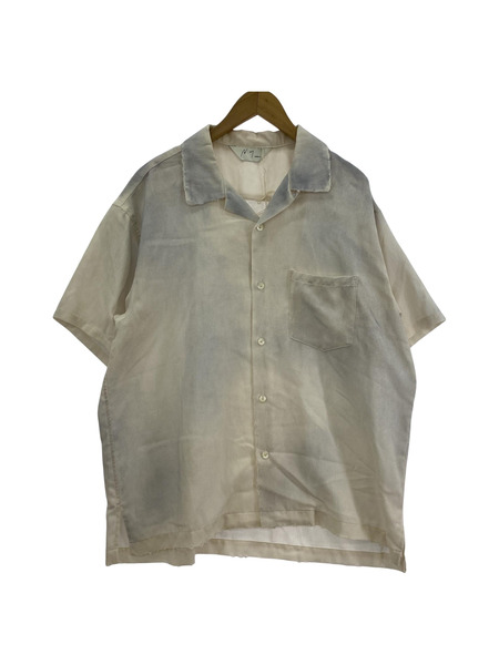 ANCELLM 24SS MELANGE OPEN COLLAR SS SHIRT 2