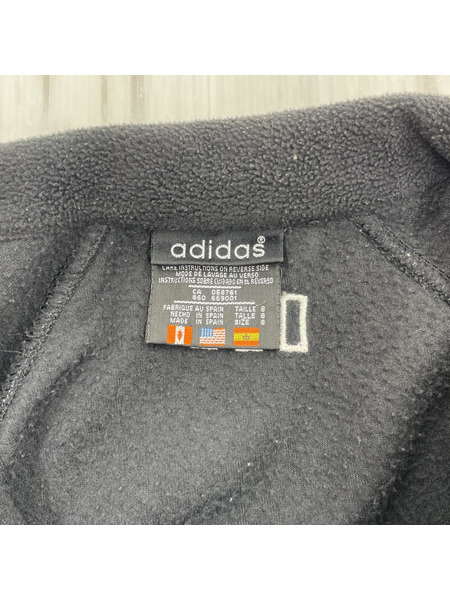 OLD・VINTAGE 80s?90s adidas 万国旗タグ フリースジャケット 黒 M