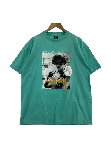 00s STUSSY EYEGEAR TEE Tシャツ(L) ターコイズグリーン デッドストック