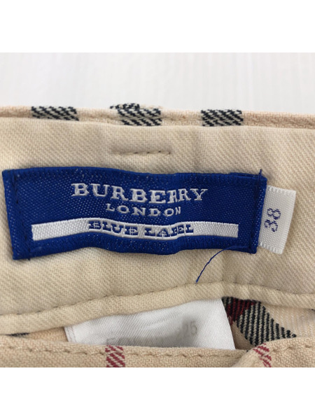 BURBERRY BLUE LABEL ノバチェック 総柄パンツ (38)