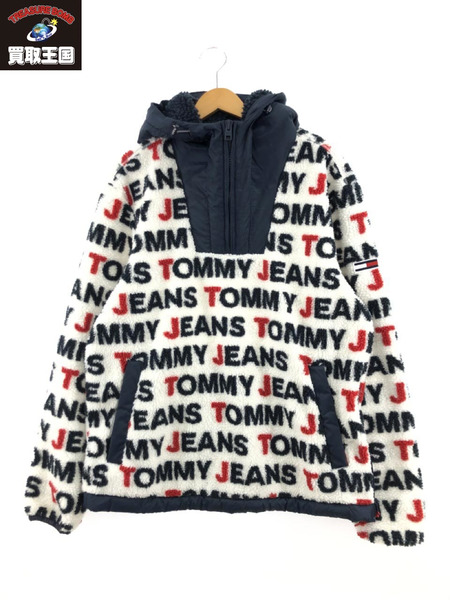 TOMMY HILFIGER 総柄ボアパーカー M