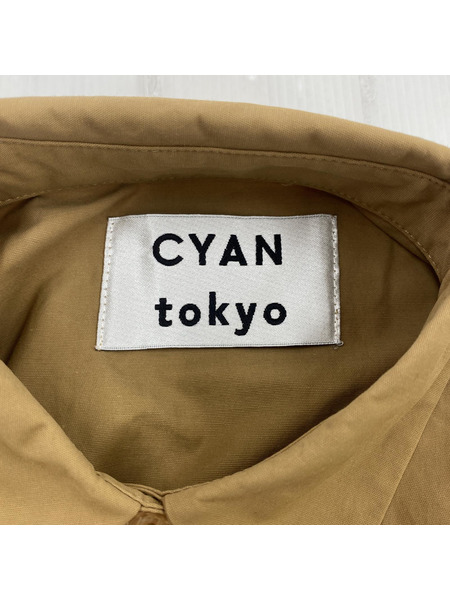 CYAN TOKYO/テープアジャストシャツコート/BEG