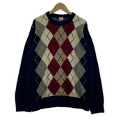 OLD・VINTAGE 70S?80s/アーガイル柄ニット 42