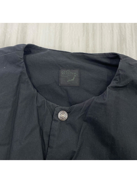 or slow ジャケット COTTON SHELL VEST 黒 L