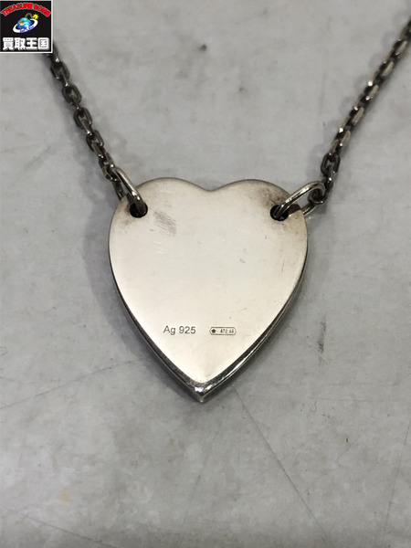 ジュエリー GUCCI/ハートモチーフ/シルバーネックレス 状態考慮