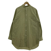 LOEFF コットン ブロード バンドカラーシャツ　1　グリ