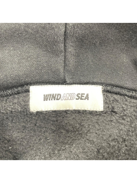 WIND AND SEA パーカー ブラック