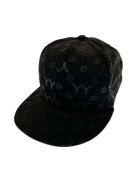 Yohji Yamamoto×new era 総柄 キャップ 黒