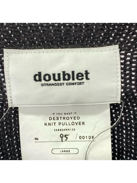 doublet ニット・セーター 23SS34KN102 グレー