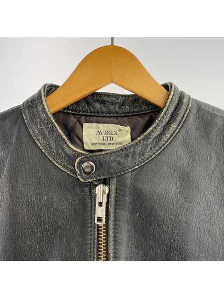 AVIREX ライダース シングルライダースジャケット レザー BLK