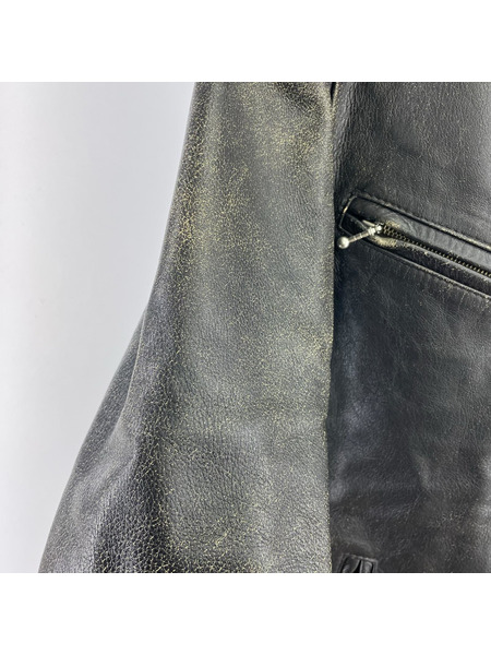 AVIREX ライダース シングルライダースジャケット レザー BLK