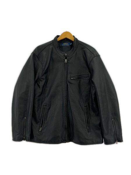 POLO RALPH LAUREN レザージャケット ラムレザー シングル (XL) 黒