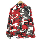 Supreme 19SS Silk Camo Shirt RED S