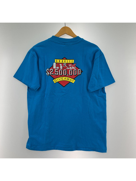 HANES USA製 S/S TEE L 青
