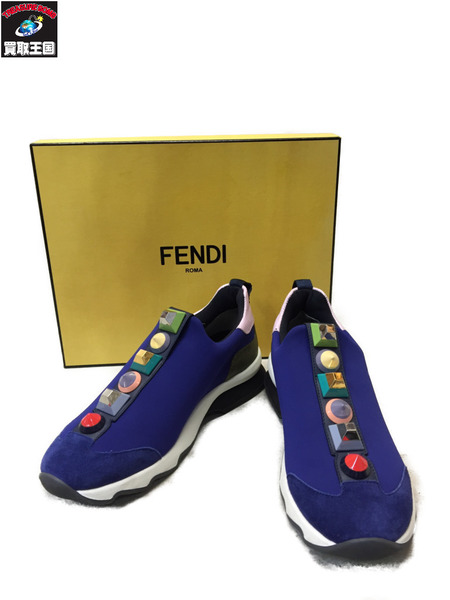 FENDI スタッズデザイン スリッポン 37 マルチカラー 6386[値下]