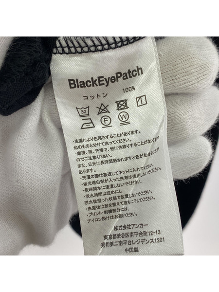 THE BLACK EYE PATCH 取扱注意ロゴ Tシャツ