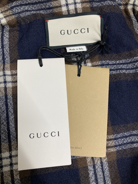 GUCCI GG柄 ナイロンベスト 42 BLU 631890