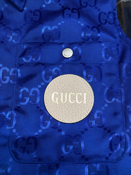 GUCCI GG柄 ナイロンベスト 42 BLU 631890