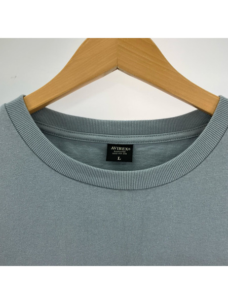 AVIREX 長袖Tシャツ・カットソー 水色 (L)
