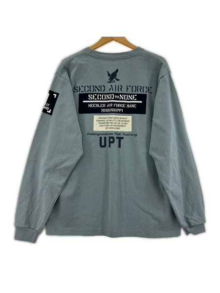 AVIREX 長袖Tシャツ・カットソー 水色 (L)