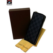 LV ダミエ・グラフィット ジッピー・ウォレット ヴェルティカル N63095 イニシャル刻印あり 開封品 ルイ ヴィトン LOUIS VUITTON  財布 長財布 ロングウォレット