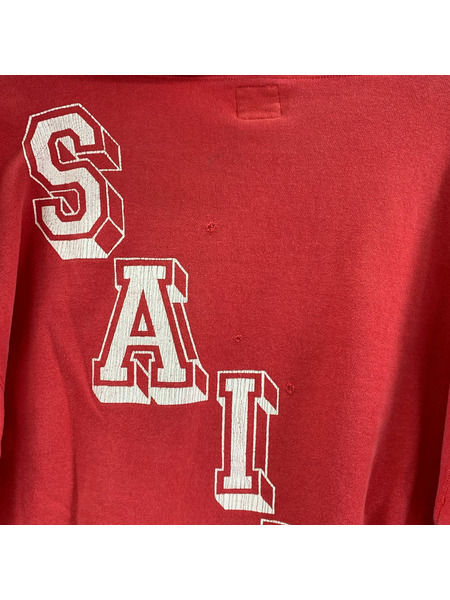 SAINT MICHAEL HOODIE ANGELSM POパーカー L レッド