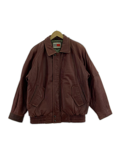 TOMMY HILFIGER レザージャケット FLYING TIGERS 羊革 L