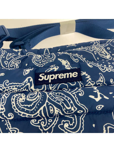 Supreme puffer pouch paisley 青