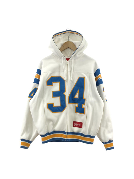 Supreme 2024SS FOOTBALL ZIP UP HOODED SWEATSHIRT WHITE